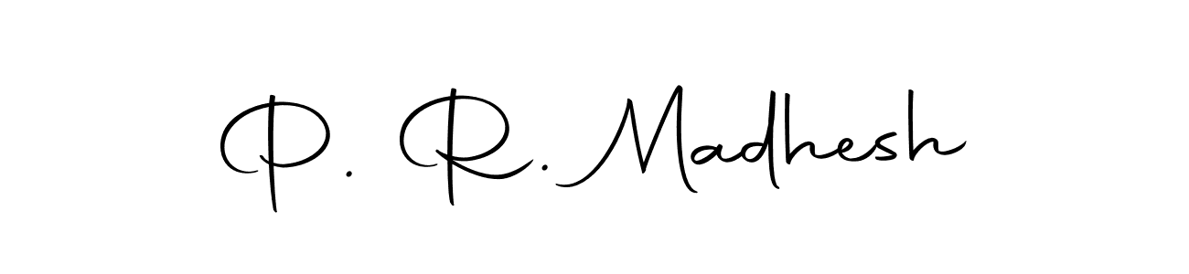 How to make P. R. Madhesh name signature. Use Autography-DOLnW style for creating short signs online. This is the latest handwritten sign. P. R. Madhesh signature style 10 images and pictures png