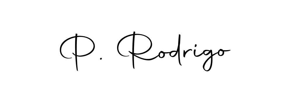 How to make P. Rodrigo name signature. Use Autography-DOLnW style for creating short signs online. This is the latest handwritten sign. P. Rodrigo signature style 10 images and pictures png