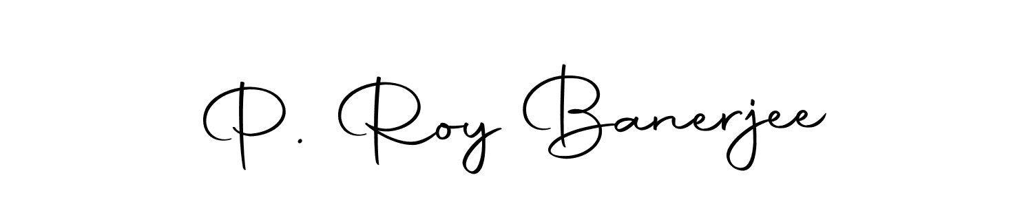 Use a signature maker to create a handwritten signature online. With this signature software, you can design (Autography-DOLnW) your own signature for name P. Roy Banerjee. P. Roy Banerjee signature style 10 images and pictures png