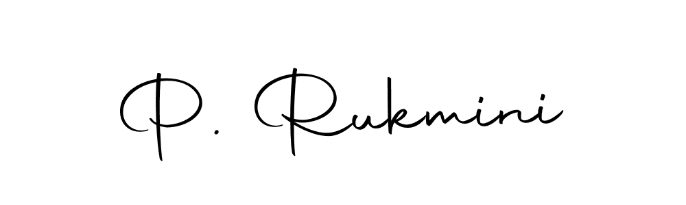 Design your own signature with our free online signature maker. With this signature software, you can create a handwritten (Autography-DOLnW) signature for name P. Rukmini. P. Rukmini signature style 10 images and pictures png