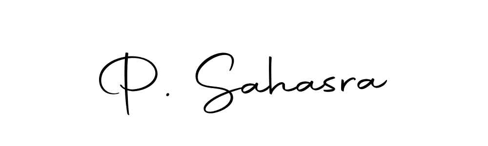 The best way (Autography-DOLnW) to make a short signature is to pick only two or three words in your name. The name P. Sahasra include a total of six letters. For converting this name. P. Sahasra signature style 10 images and pictures png