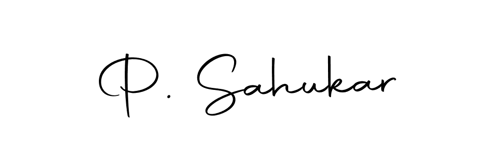 How to make P. Sahukar name signature. Use Autography-DOLnW style for creating short signs online. This is the latest handwritten sign. P. Sahukar signature style 10 images and pictures png