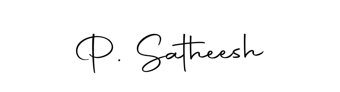 The best way (Autography-DOLnW) to make a short signature is to pick only two or three words in your name. The name P. Satheesh include a total of six letters. For converting this name. P. Satheesh signature style 10 images and pictures png