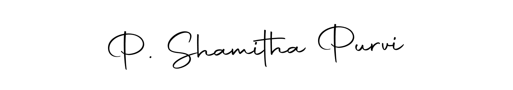 Create a beautiful signature design for name P. Shamitha Purvi. With this signature (Autography-DOLnW) fonts, you can make a handwritten signature for free. P. Shamitha Purvi signature style 10 images and pictures png