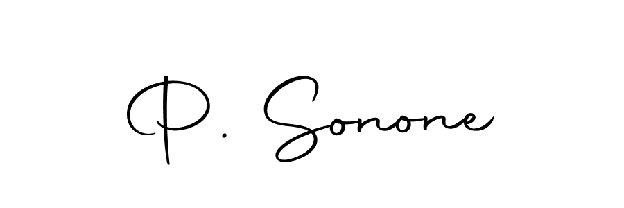 How to make P. Sonone name signature. Use Autography-DOLnW style for creating short signs online. This is the latest handwritten sign. P. Sonone signature style 10 images and pictures png