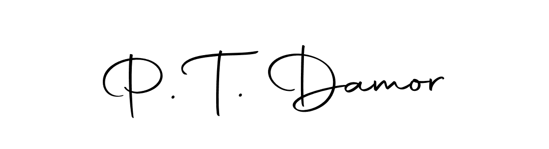 Design your own signature with our free online signature maker. With this signature software, you can create a handwritten (Autography-DOLnW) signature for name P. T. Damor. P. T. Damor signature style 10 images and pictures png