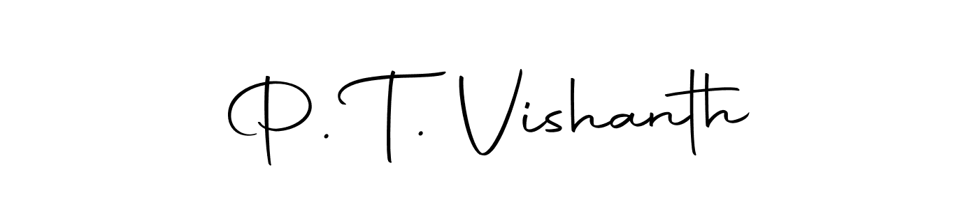 P. T. Vishanth stylish signature style. Best Handwritten Sign (Autography-DOLnW) for my name. Handwritten Signature Collection Ideas for my name P. T. Vishanth. P. T. Vishanth signature style 10 images and pictures png