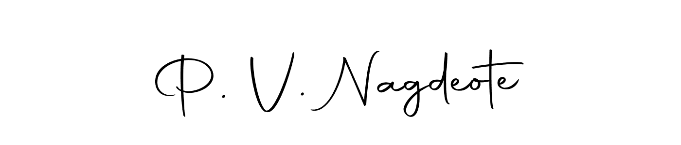 Design your own signature with our free online signature maker. With this signature software, you can create a handwritten (Autography-DOLnW) signature for name P. V. Nagdeote. P. V. Nagdeote signature style 10 images and pictures png