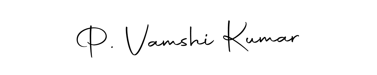 How to make P. Vamshi Kumar name signature. Use Autography-DOLnW style for creating short signs online. This is the latest handwritten sign. P. Vamshi Kumar signature style 10 images and pictures png
