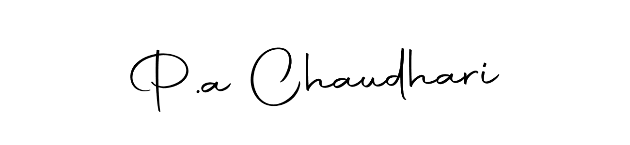 How to make P.a Chaudhari name signature. Use Autography-DOLnW style for creating short signs online. This is the latest handwritten sign. P.a Chaudhari signature style 10 images and pictures png