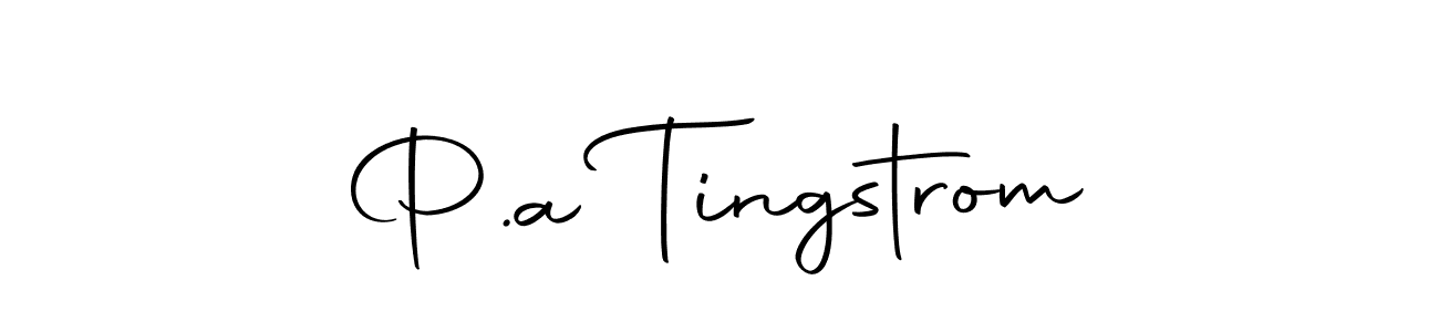 The best way (Autography-DOLnW) to make a short signature is to pick only two or three words in your name. The name P.a Tingstrom include a total of six letters. For converting this name. P.a Tingstrom signature style 10 images and pictures png