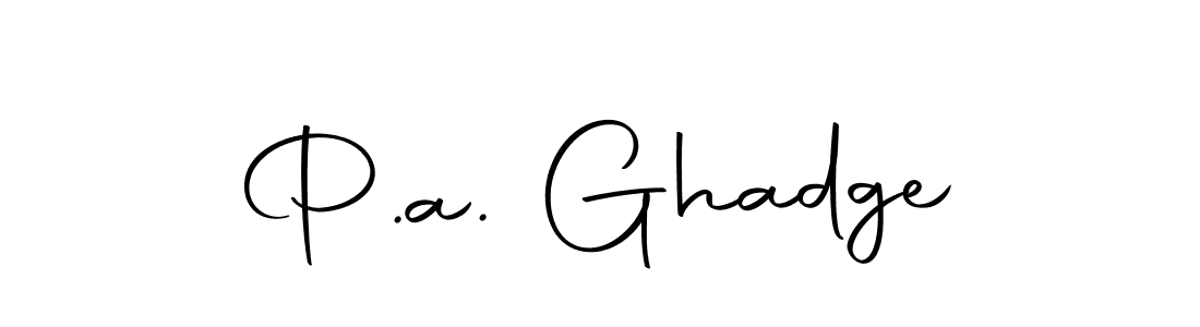 Design your own signature with our free online signature maker. With this signature software, you can create a handwritten (Autography-DOLnW) signature for name P.a. Ghadge. P.a. Ghadge signature style 10 images and pictures png