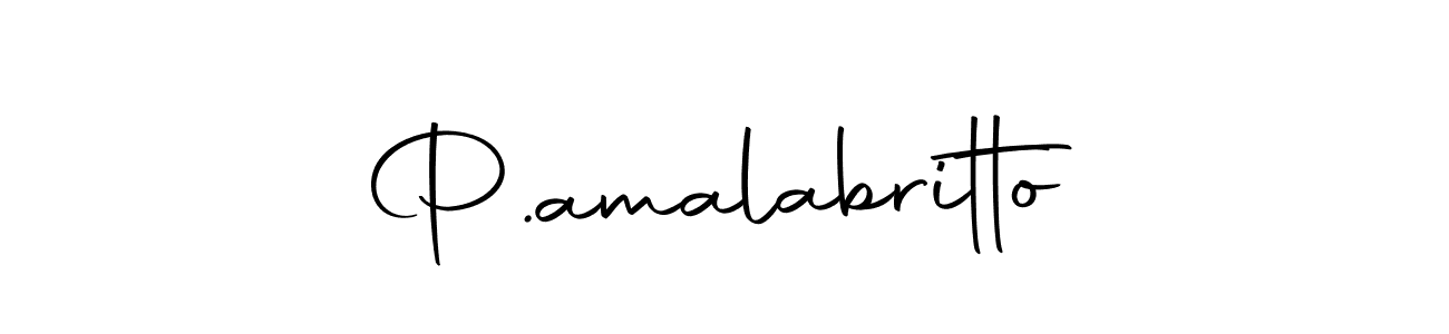 Create a beautiful signature design for name P.amalabritto. With this signature (Autography-DOLnW) fonts, you can make a handwritten signature for free. P.amalabritto signature style 10 images and pictures png