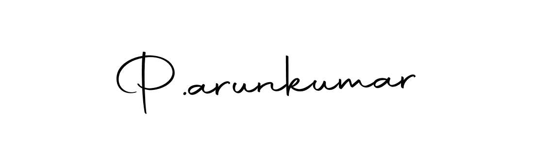 Use a signature maker to create a handwritten signature online. With this signature software, you can design (Autography-DOLnW) your own signature for name P.arunkumar. P.arunkumar signature style 10 images and pictures png