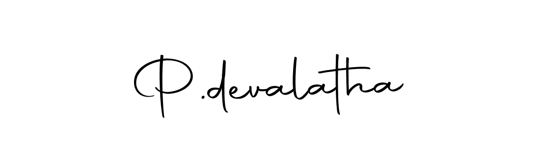 How to make P.devalatha name signature. Use Autography-DOLnW style for creating short signs online. This is the latest handwritten sign. P.devalatha signature style 10 images and pictures png