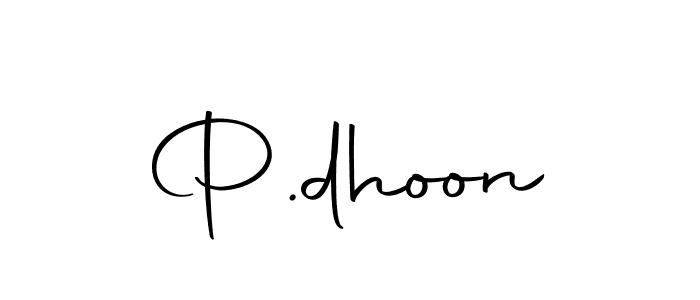 Create a beautiful signature design for name P.dhoon. With this signature (Autography-DOLnW) fonts, you can make a handwritten signature for free. P.dhoon signature style 10 images and pictures png