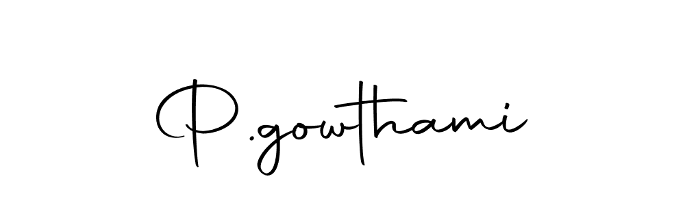 How to make P.gowthami name signature. Use Autography-DOLnW style for creating short signs online. This is the latest handwritten sign. P.gowthami signature style 10 images and pictures png