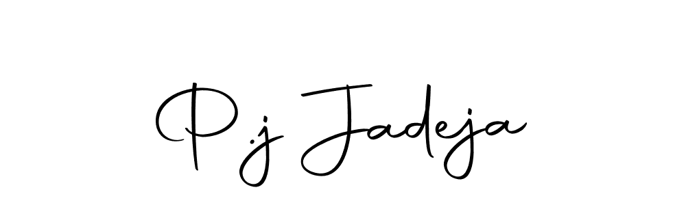 Create a beautiful signature design for name P.j Jadeja. With this signature (Autography-DOLnW) fonts, you can make a handwritten signature for free. P.j Jadeja signature style 10 images and pictures png
