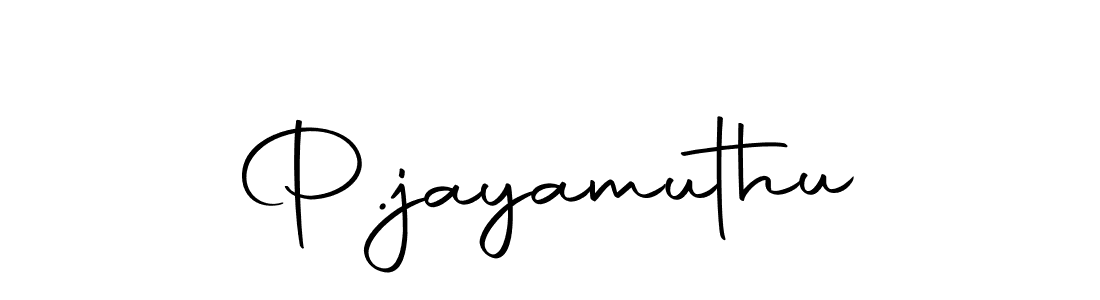 Design your own signature with our free online signature maker. With this signature software, you can create a handwritten (Autography-DOLnW) signature for name P.jayamuthu. P.jayamuthu signature style 10 images and pictures png