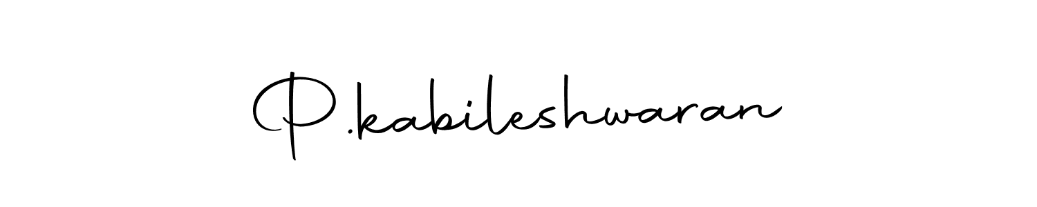 The best way (Autography-DOLnW) to make a short signature is to pick only two or three words in your name. The name P.kabileshwaran include a total of six letters. For converting this name. P.kabileshwaran signature style 10 images and pictures png