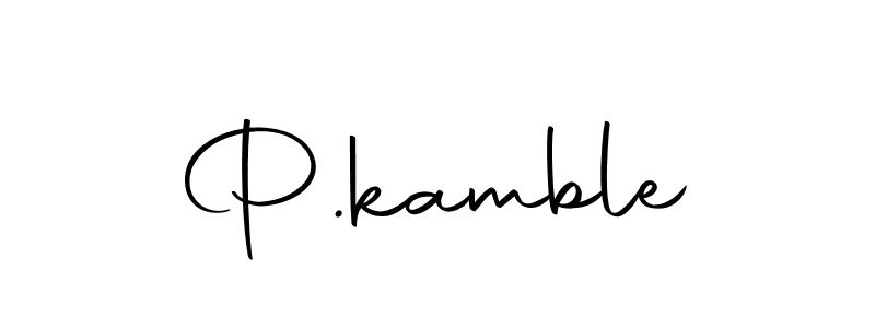 How to make P.kamble signature? Autography-DOLnW is a professional autograph style. Create handwritten signature for P.kamble name. P.kamble signature style 10 images and pictures png