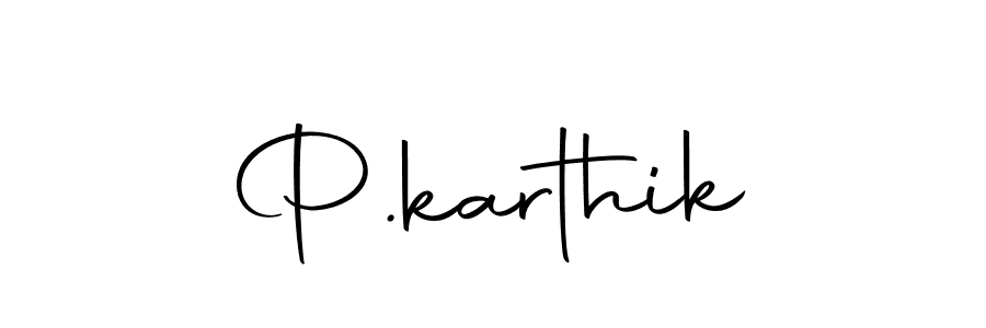 You can use this online signature creator to create a handwritten signature for the name P.karthik. This is the best online autograph maker. P.karthik signature style 10 images and pictures png