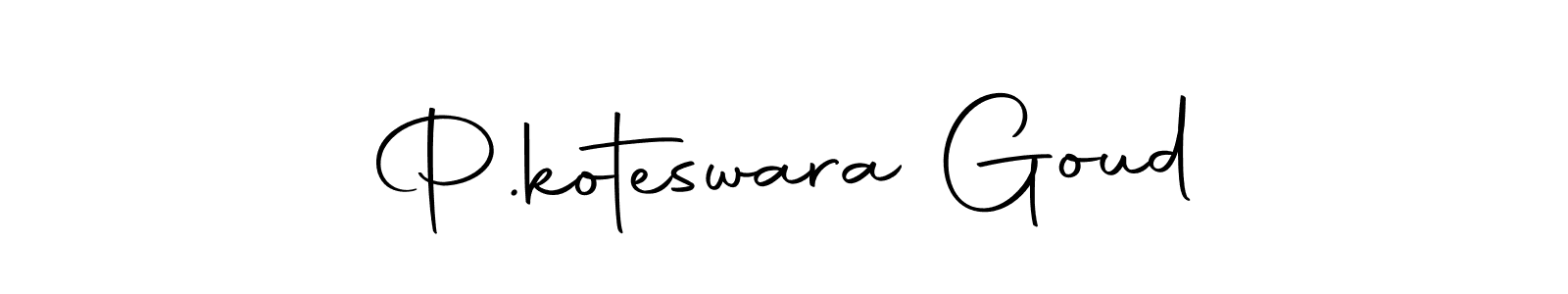 P.koteswara Goud stylish signature style. Best Handwritten Sign (Autography-DOLnW) for my name. Handwritten Signature Collection Ideas for my name P.koteswara Goud. P.koteswara Goud signature style 10 images and pictures png