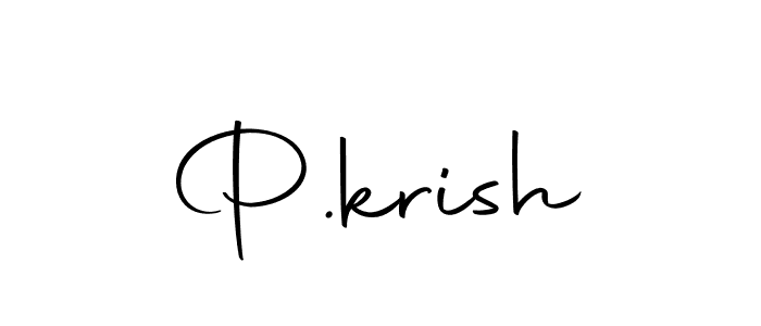 Design your own signature with our free online signature maker. With this signature software, you can create a handwritten (Autography-DOLnW) signature for name P.krish. P.krish signature style 10 images and pictures png