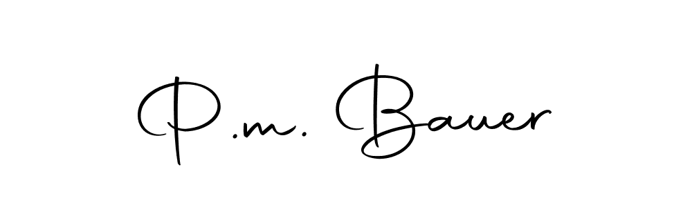 Make a beautiful signature design for name P.m. Bauer. With this signature (Autography-DOLnW) style, you can create a handwritten signature for free. P.m. Bauer signature style 10 images and pictures png