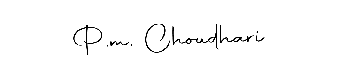 You should practise on your own different ways (Autography-DOLnW) to write your name (P.m. Choudhari) in signature. don't let someone else do it for you. P.m. Choudhari signature style 10 images and pictures png