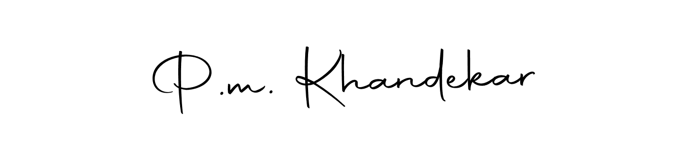 Make a beautiful signature design for name P.m. Khandekar. Use this online signature maker to create a handwritten signature for free. P.m. Khandekar signature style 10 images and pictures png