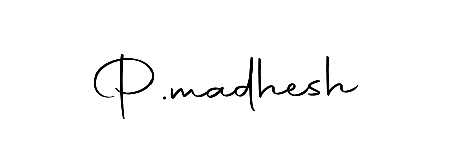 You should practise on your own different ways (Autography-DOLnW) to write your name (P.madhesh) in signature. don't let someone else do it for you. P.madhesh signature style 10 images and pictures png