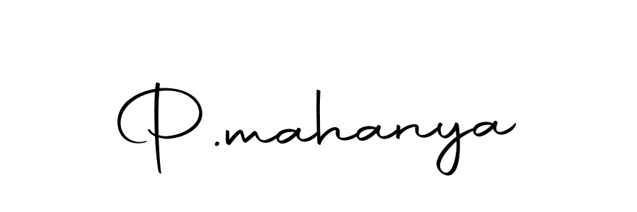 Design your own signature with our free online signature maker. With this signature software, you can create a handwritten (Autography-DOLnW) signature for name P.mahanya. P.mahanya signature style 10 images and pictures png