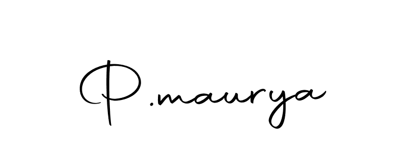 You should practise on your own different ways (Autography-DOLnW) to write your name (P.maurya) in signature. don't let someone else do it for you. P.maurya signature style 10 images and pictures png