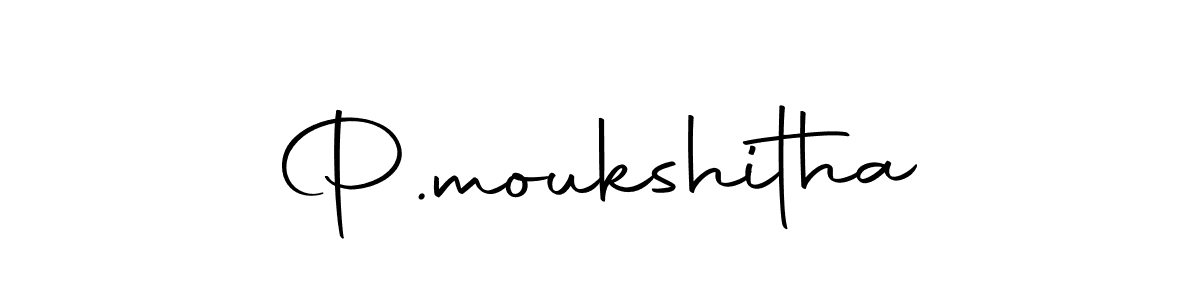 Similarly Autography-DOLnW is the best handwritten signature design. Signature creator online .You can use it as an online autograph creator for name P.moukshitha. P.moukshitha signature style 10 images and pictures png