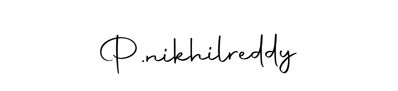 How to make P.nikhilreddy signature? Autography-DOLnW is a professional autograph style. Create handwritten signature for P.nikhilreddy name. P.nikhilreddy signature style 10 images and pictures png