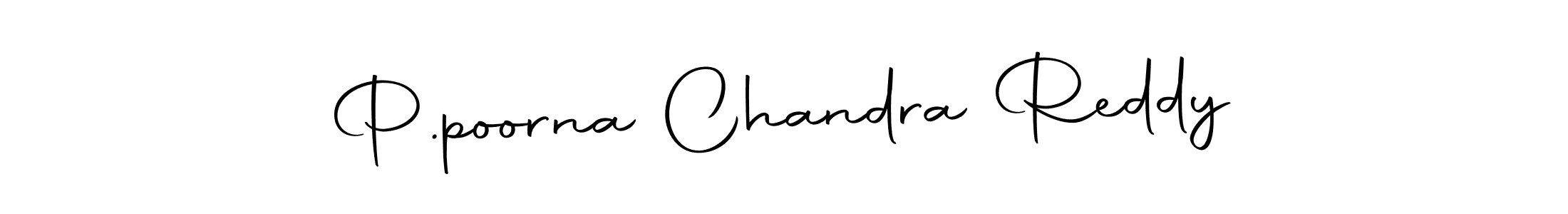 This is the best signature style for the P.poorna Chandra Reddy name. Also you like these signature font (Autography-DOLnW). Mix name signature. P.poorna Chandra Reddy signature style 10 images and pictures png