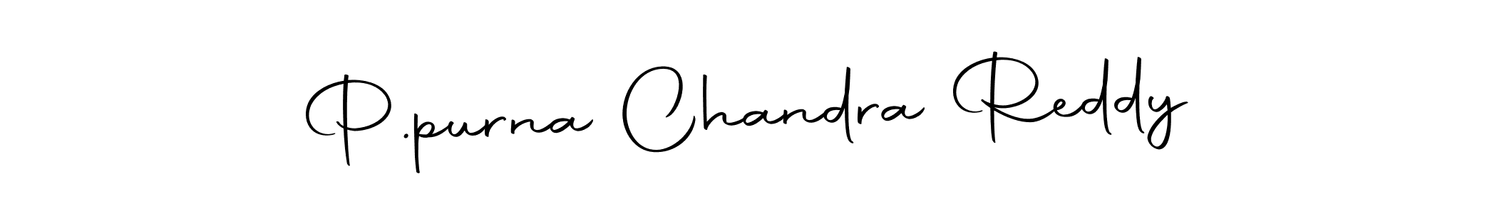 The best way (Autography-DOLnW) to make a short signature is to pick only two or three words in your name. The name P.purna Chandra Reddy include a total of six letters. For converting this name. P.purna Chandra Reddy signature style 10 images and pictures png
