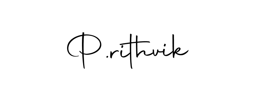 Use a signature maker to create a handwritten signature online. With this signature software, you can design (Autography-DOLnW) your own signature for name P.rithvik. P.rithvik signature style 10 images and pictures png