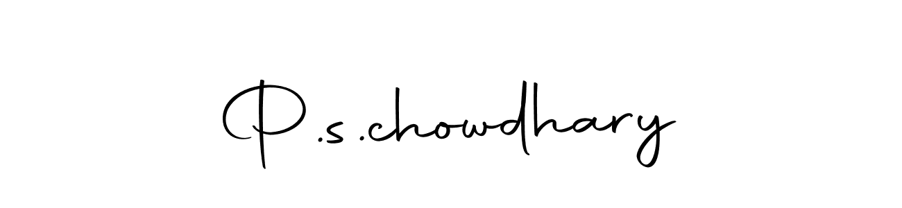 Use a signature maker to create a handwritten signature online. With this signature software, you can design (Autography-DOLnW) your own signature for name P.s.chowdhary. P.s.chowdhary signature style 10 images and pictures png