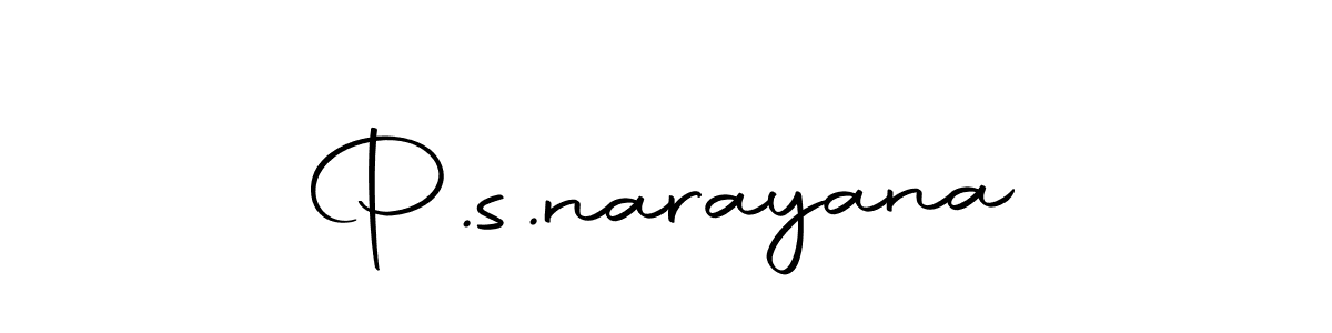 Create a beautiful signature design for name P.s.narayana. With this signature (Autography-DOLnW) fonts, you can make a handwritten signature for free. P.s.narayana signature style 10 images and pictures png