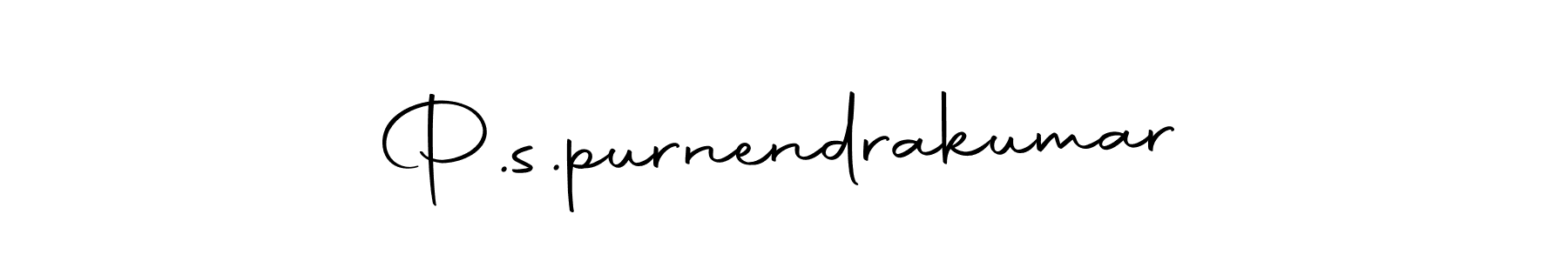 Create a beautiful signature design for name P.s.purnendrakumar. With this signature (Autography-DOLnW) fonts, you can make a handwritten signature for free. P.s.purnendrakumar signature style 10 images and pictures png