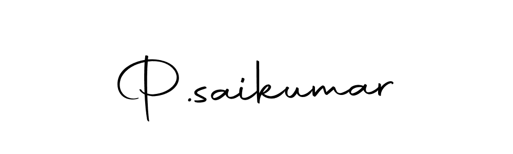 Use a signature maker to create a handwritten signature online. With this signature software, you can design (Autography-DOLnW) your own signature for name P.saikumar. P.saikumar signature style 10 images and pictures png