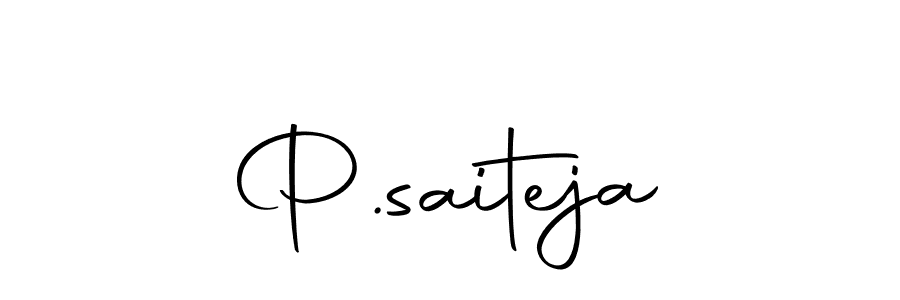 The best way (Autography-DOLnW) to make a short signature is to pick only two or three words in your name. The name P.saiteja include a total of six letters. For converting this name. P.saiteja signature style 10 images and pictures png