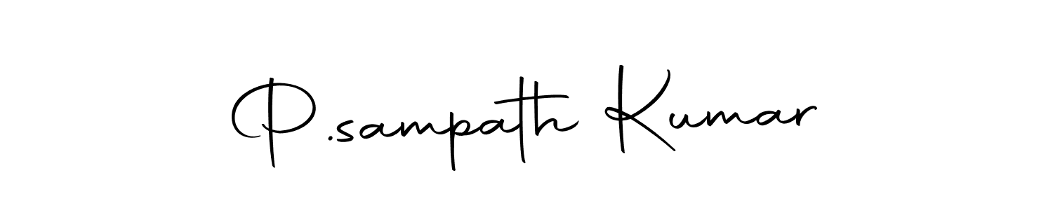 Create a beautiful signature design for name P.sampath Kumar. With this signature (Autography-DOLnW) fonts, you can make a handwritten signature for free. P.sampath Kumar signature style 10 images and pictures png