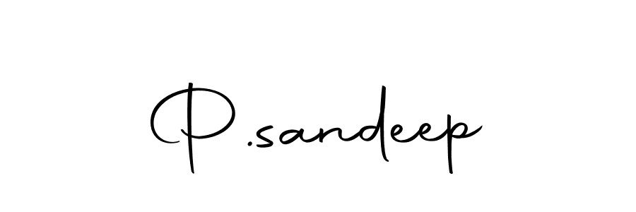 Design your own signature with our free online signature maker. With this signature software, you can create a handwritten (Autography-DOLnW) signature for name P.sandeep. P.sandeep signature style 10 images and pictures png