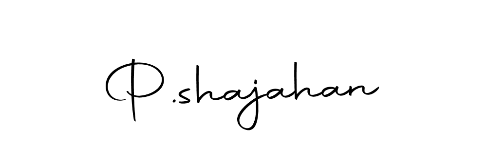 How to make P.shajahan name signature. Use Autography-DOLnW style for creating short signs online. This is the latest handwritten sign. P.shajahan signature style 10 images and pictures png