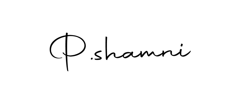 Use a signature maker to create a handwritten signature online. With this signature software, you can design (Autography-DOLnW) your own signature for name P.shamni. P.shamni signature style 10 images and pictures png