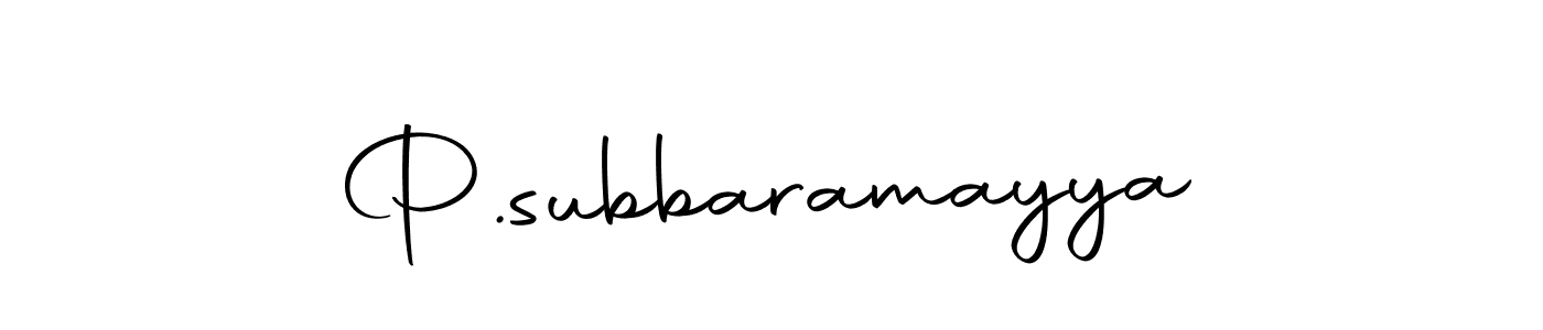 Make a beautiful signature design for name P.subbaramayya. With this signature (Autography-DOLnW) style, you can create a handwritten signature for free. P.subbaramayya signature style 10 images and pictures png