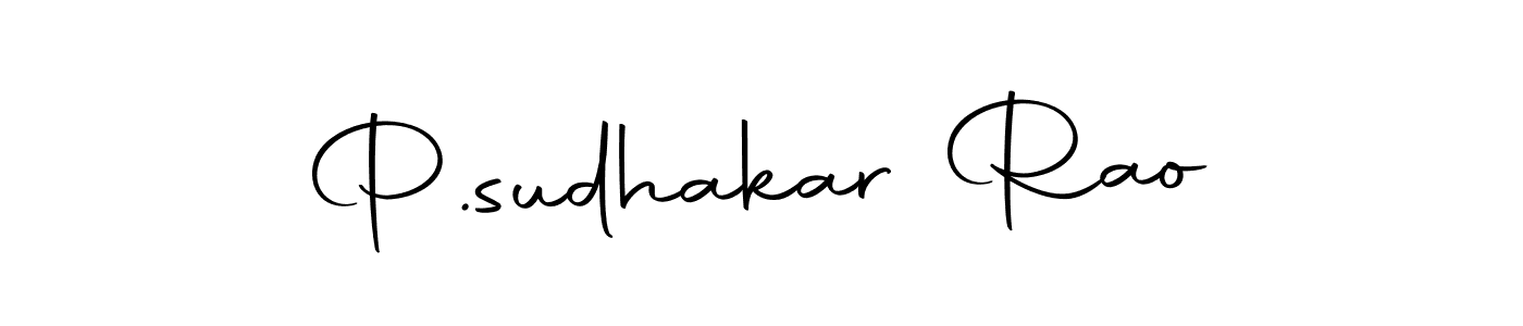 Design your own signature with our free online signature maker. With this signature software, you can create a handwritten (Autography-DOLnW) signature for name P.sudhakar Rao. P.sudhakar Rao signature style 10 images and pictures png